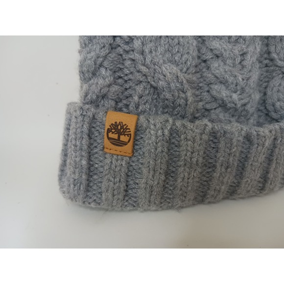 Timberland Children Gray Grey Knit Toboggan Beanie - Picture 4 of 4